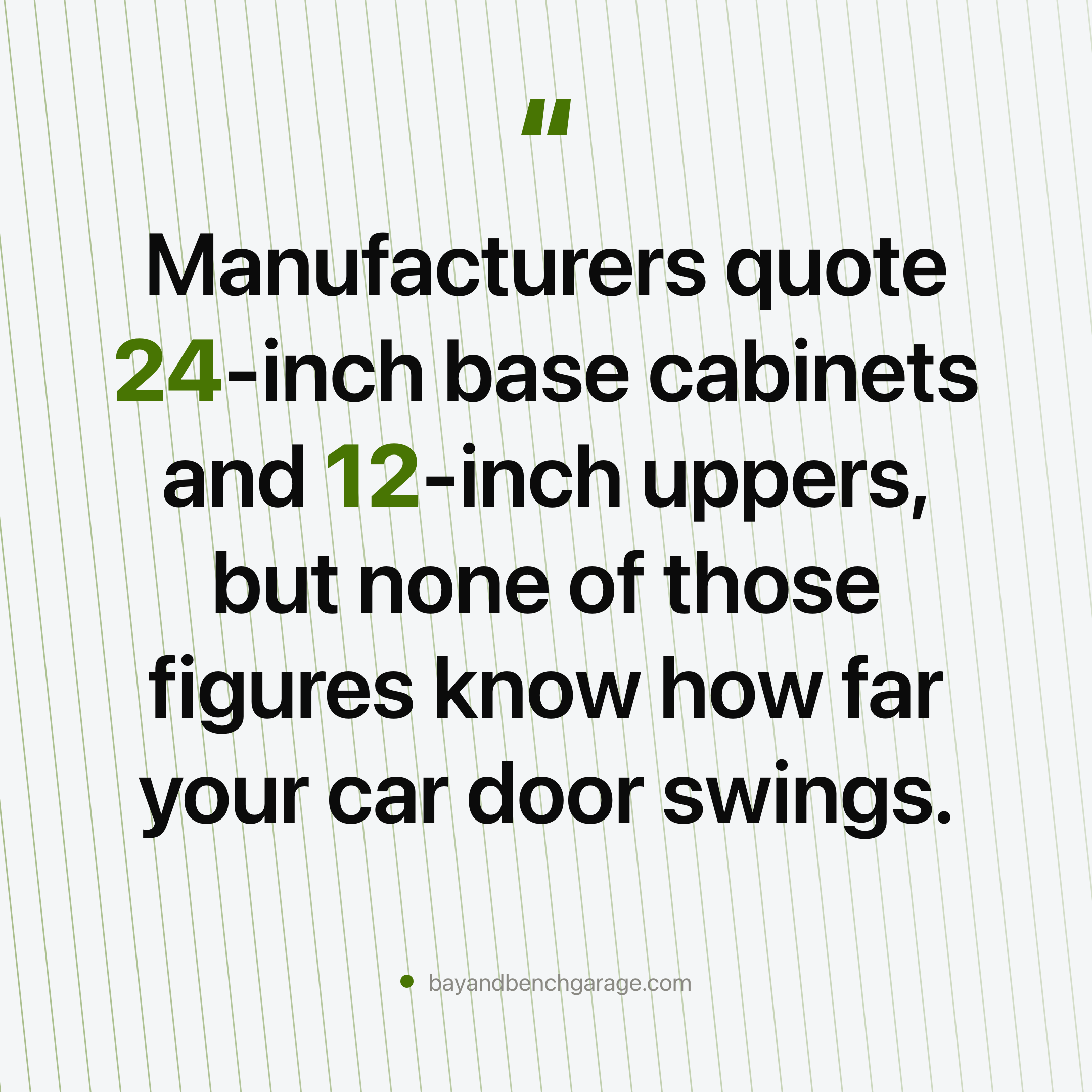 Garage Cabinet Depth: Measure the Car Door First