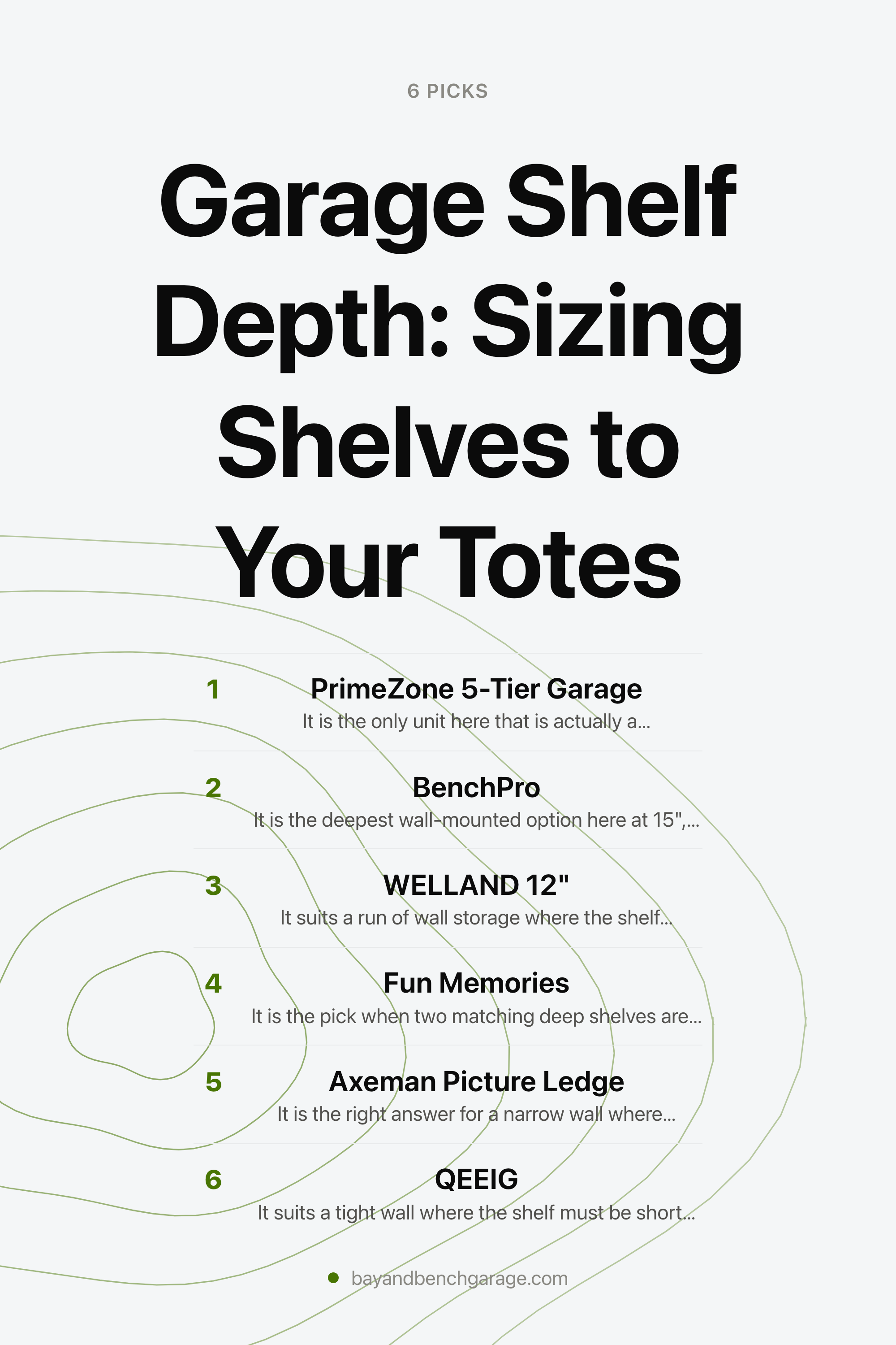 Garage Shelf Depth: Sizing Shelves to Your Totes — the picks, as a saveable list